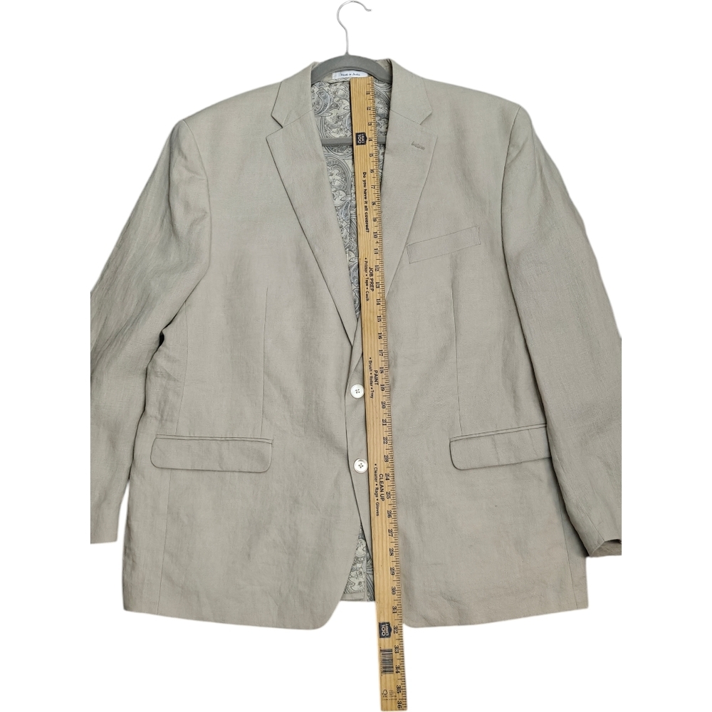 Lauren Ralph Lauren Linen Light Tan Blazer 46R - Picture 5 of 10
